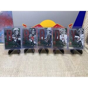 5 2021 Panini Elite Tom BRADY TAMPA BAY SPELLBOUND GREEN SET #S-B #S-R #S-A NFL